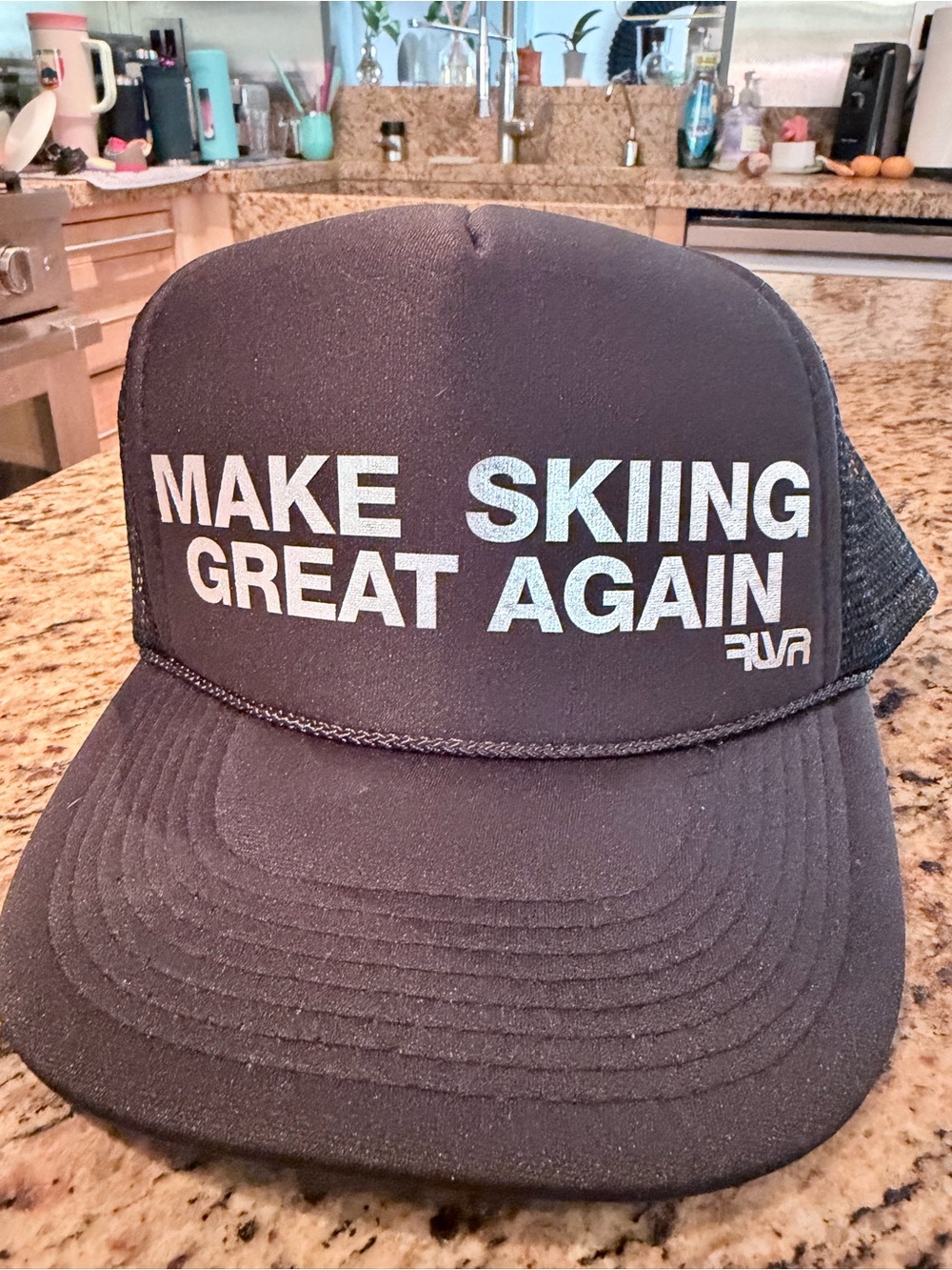 RVCA Men’s Black 'Make Skiing Great Again' Trucker Hat